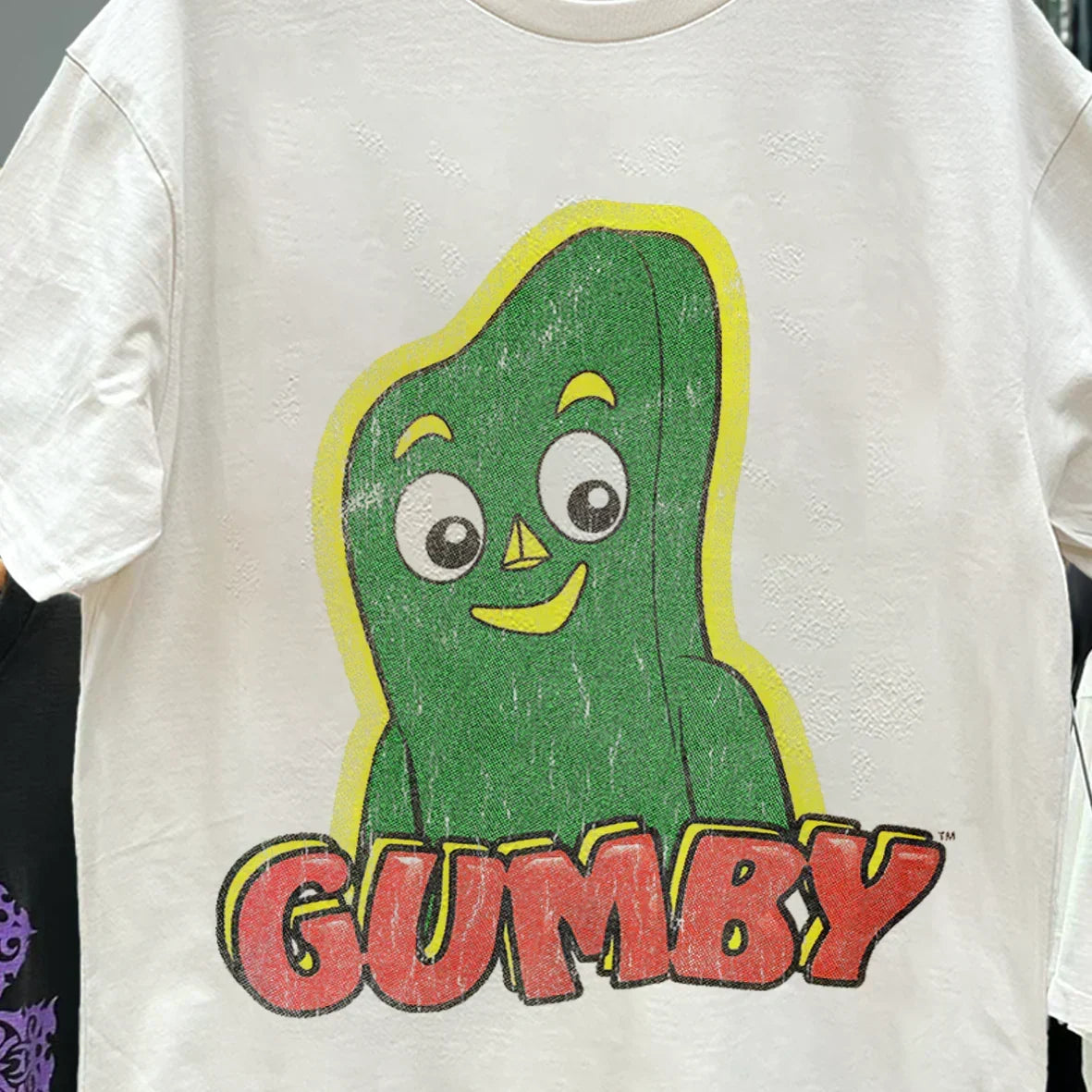 GUMBY 95 PROMO VINTAGE WASHED WHITE T-SHIRT VIP