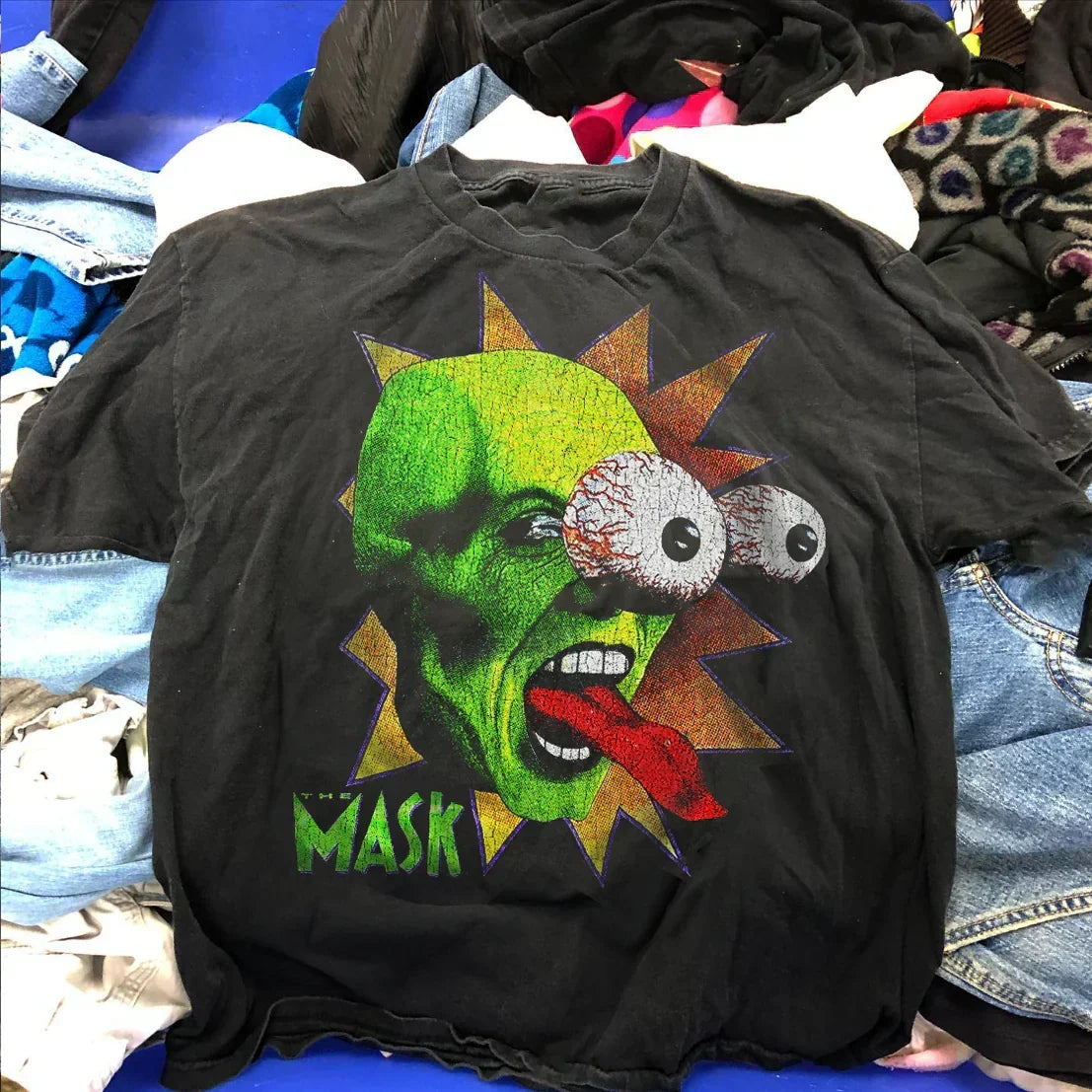 THE MASK 1994 PROMO - VINTAGE WASHED BLACK T-SHIRT VIP